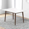 Levi Modern Style Solid Wood Rectangular Dining Kitchen Table 47" White