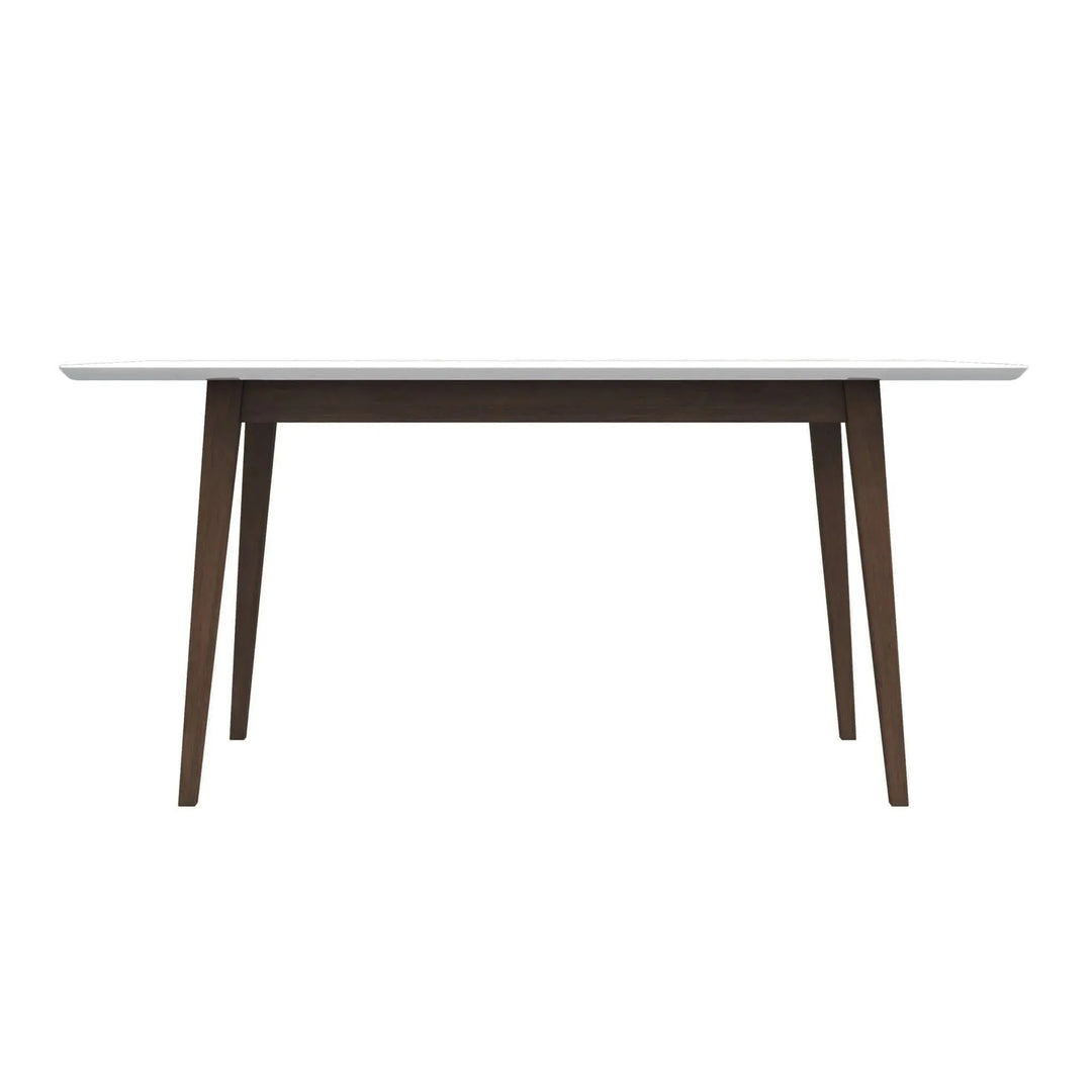 Levi Modern Style Solid Wood Rectangular Dining Kitchen Table 47" White