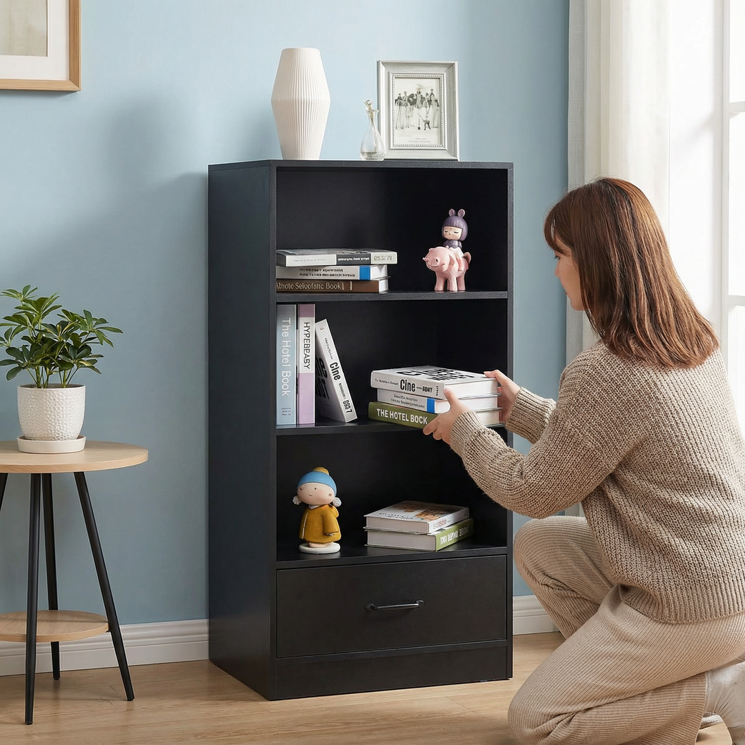 Modern 4-Tier Organizer – Maximized Storage for Every Room | Bookcase | Trufairs