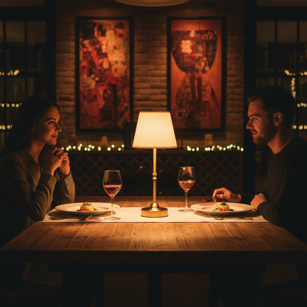 Cordless Table Lamp 5200mAh Rechargeable Battery Desk Lamp Fabric Shade Gold