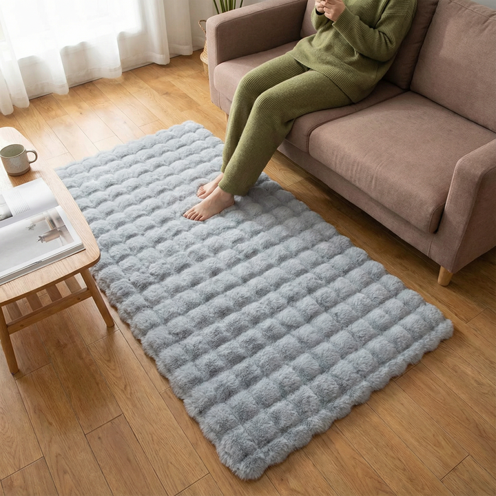 Bubble Velvet Plush Rug – Ultra-Soft Shaggy Accent | Bedroom Living Room Carpet | Trufairs