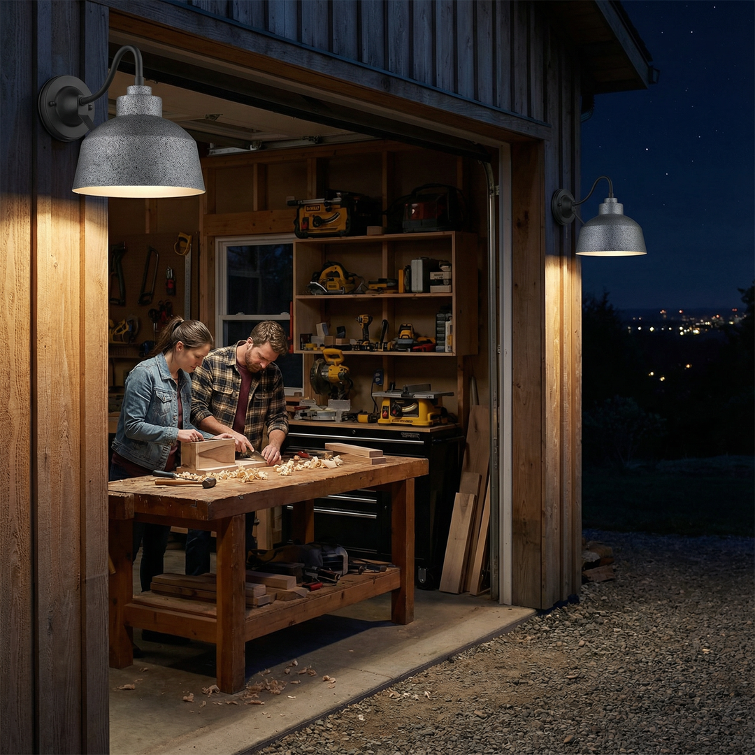 Barnes 1-Light Outdoor Wall Light – Versatile Utility & Modern Gray | Exterior Sconce | Trufairs