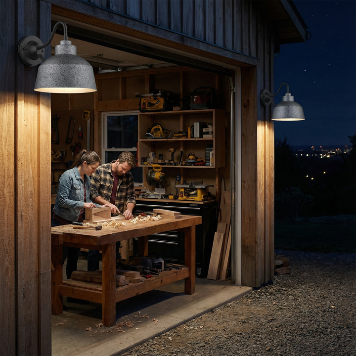 Barnes 1-Light Outdoor Wall Light – Versatile Utility & Modern Gray | Exterior Sconce | Trufairs