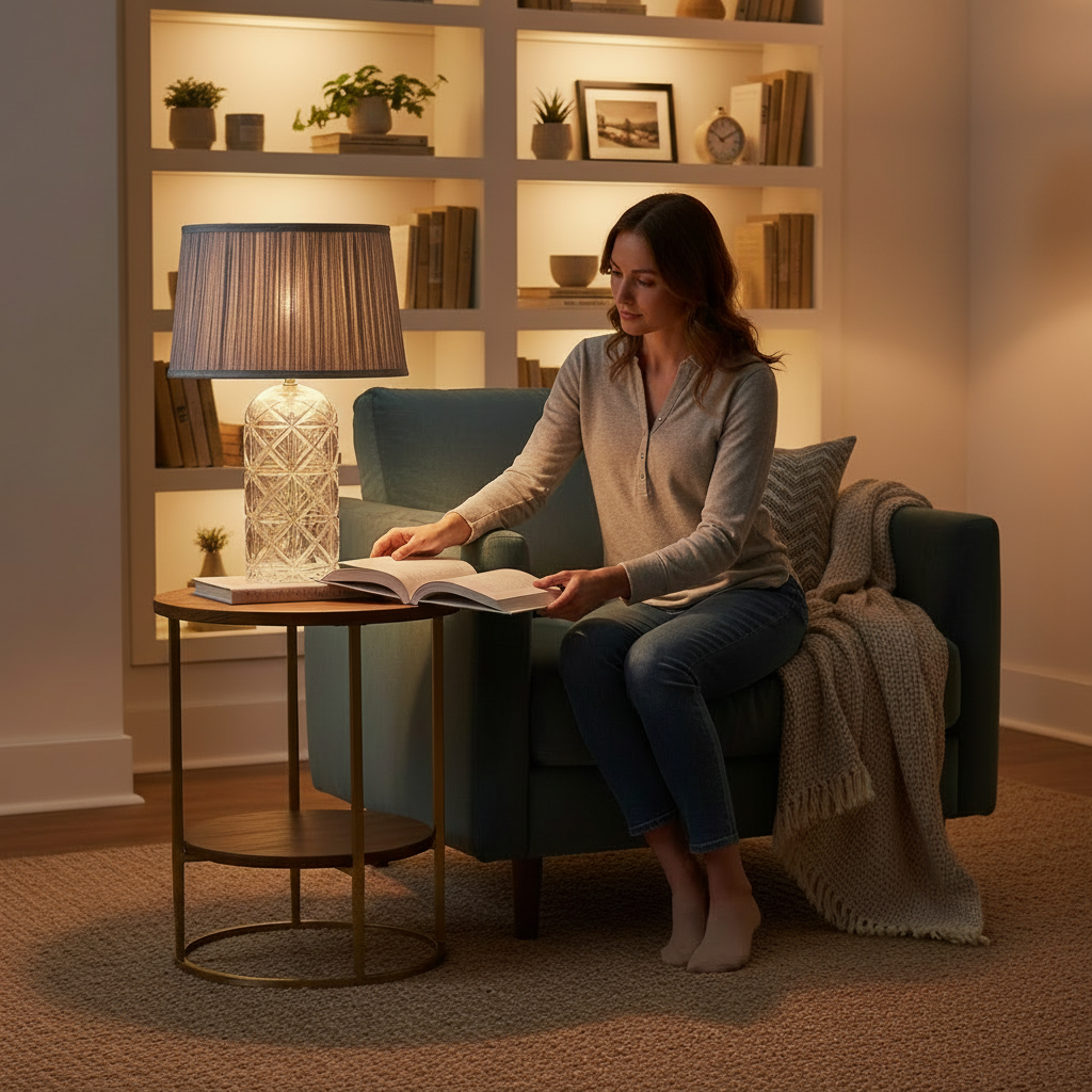 High Quality Hotel European Modern Bed Side nightstand Decorative Led Table/desk Lamp Luxora Table Lamp Gold - Clear and Grey 110-120V