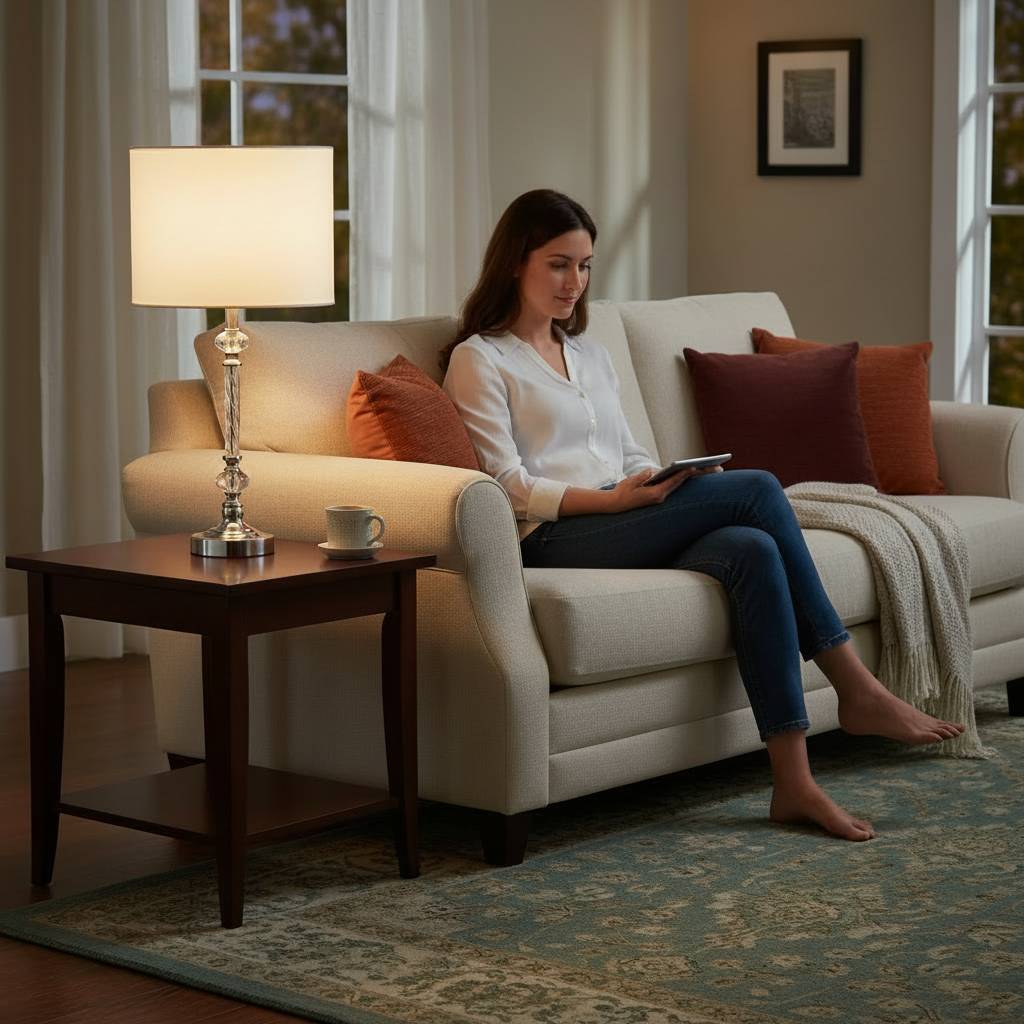 19.25" In Audrey Twisted Crystal Modern Silver Table Lamp