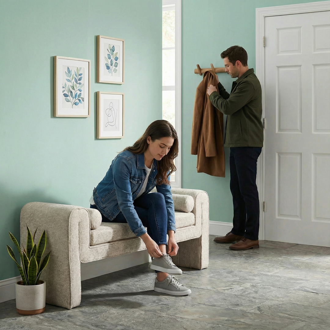 Metro Luxe Bench – Versatile Modern Accent | Upholstered Entryway Bench | Trufairs