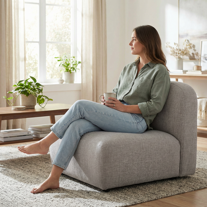 Biak Middle Chair Gray – Modern Comfortable Seating | Accent Chair | Trufairs