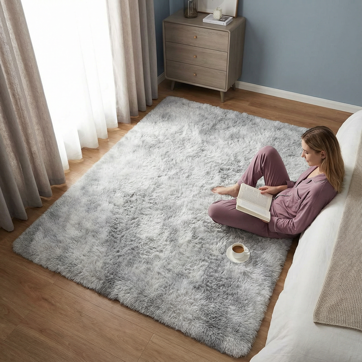 1pc, Ultra Soft Tie-Dyed Shaggy Area Rug for Bedroom, Living Room, and Home Decor - Fluffy, Fuzzy, and Plush Furry Carpet - 47.24 x 62.99