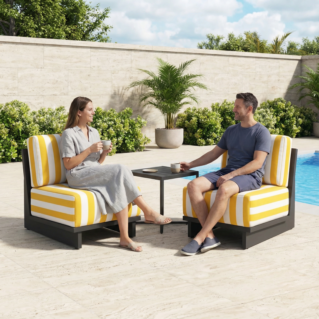 Shoreline Accent Chair Yellow – Vibrant Modern Outdoor Elegance | Accent Chair | Trufairs