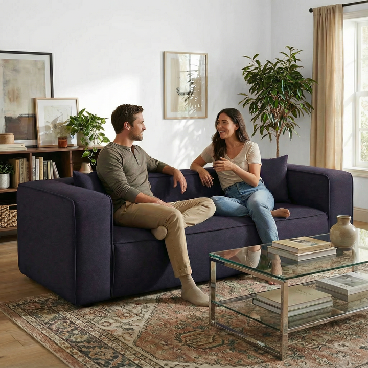 Marshall Modern Grey Boucle Sofa