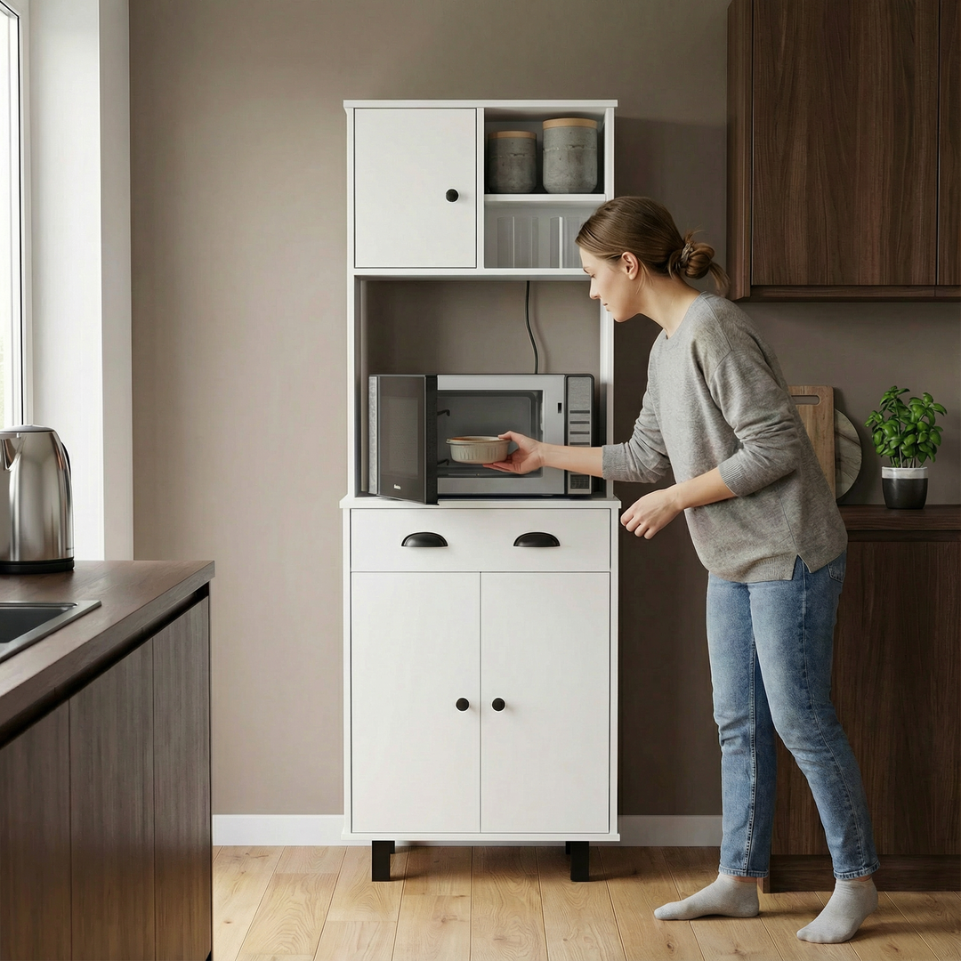 Kitchen Pantry Naomi, Kitchen, White