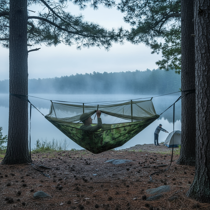 600lbs Load Outdoor Camping Hammock with Mosquito Net – 2-Person Parachute Nylon Hammock | Trufairs