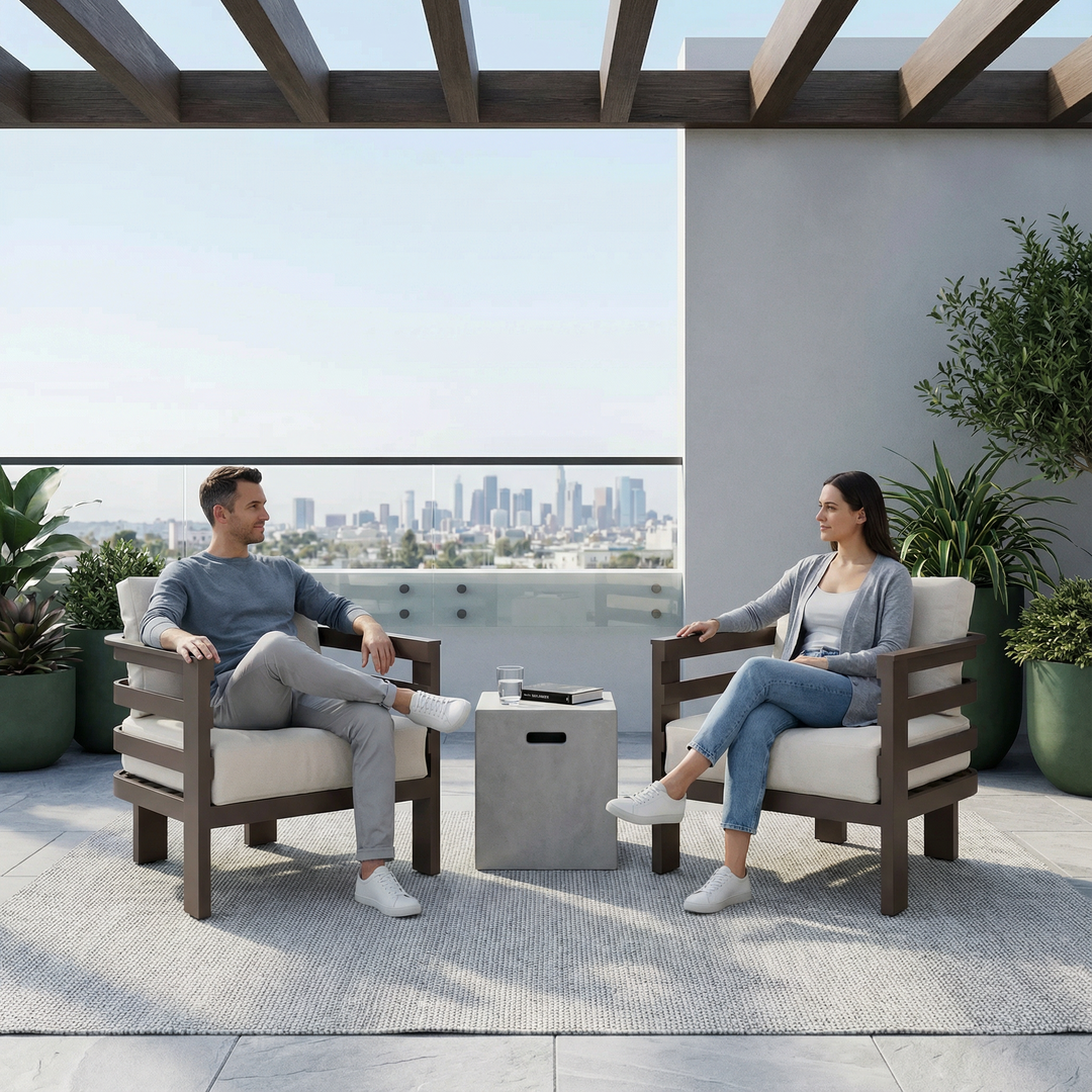 Bal Harbor Armchair White – Durable Weather-Resistant Modern Outdoor Seating | Accent Chair | Trufairs