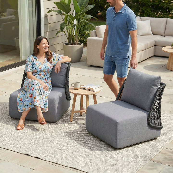 Mekan Accent Chair Gray – Durable Modern Outdoor Seating | Accent Chair | Trufairs