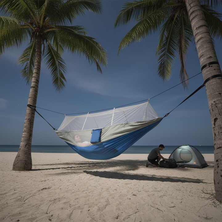 600lbs Load Outdoor Camping Hammock with Mosquito Net – 2-Person Parachute Nylon Hammock | Trufairs