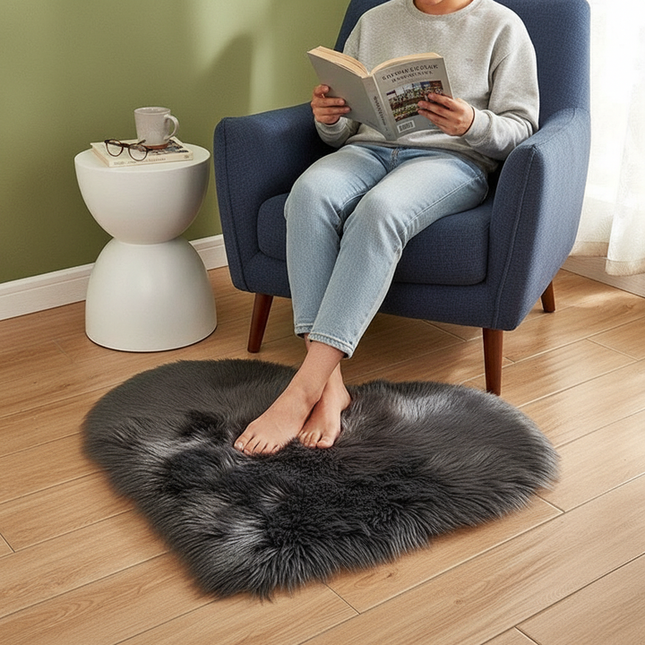Heart Plush Accent Rug – Cozy Soft Home Decor Upgrade | Bedroom Living Room Carpet | Trufairs
