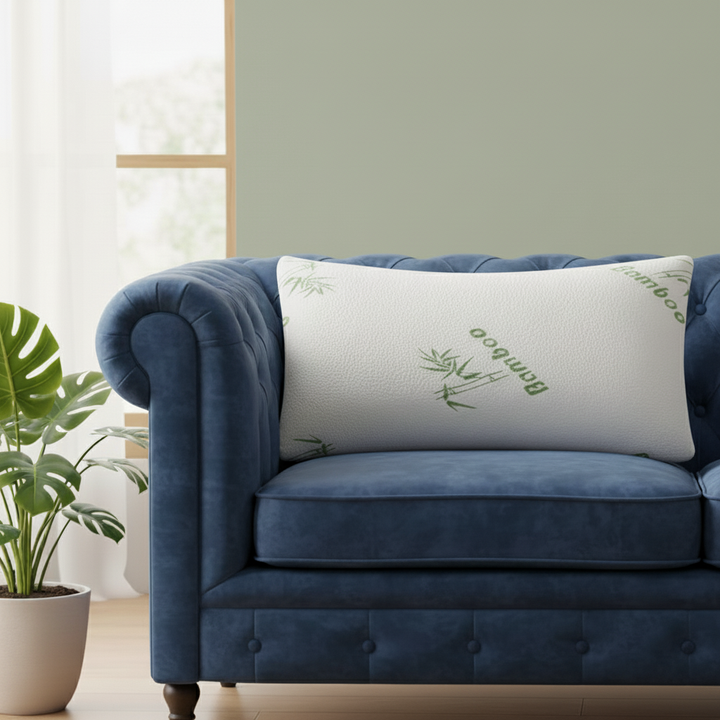 2-Pack Queen Bamboo Memory Foam Pillows – Hypoallergenic Shredded Fill & Washable Cover | Trufairs