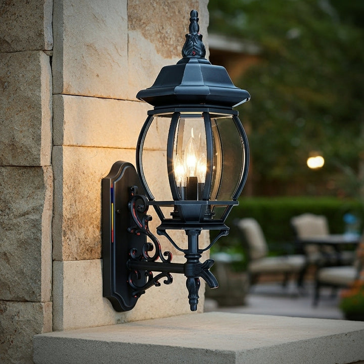 Triple Globe Matte Black Outdoor Wall Light – Multi-Point Illumination & Contemporary Style | Entry Sconce | Trufairs