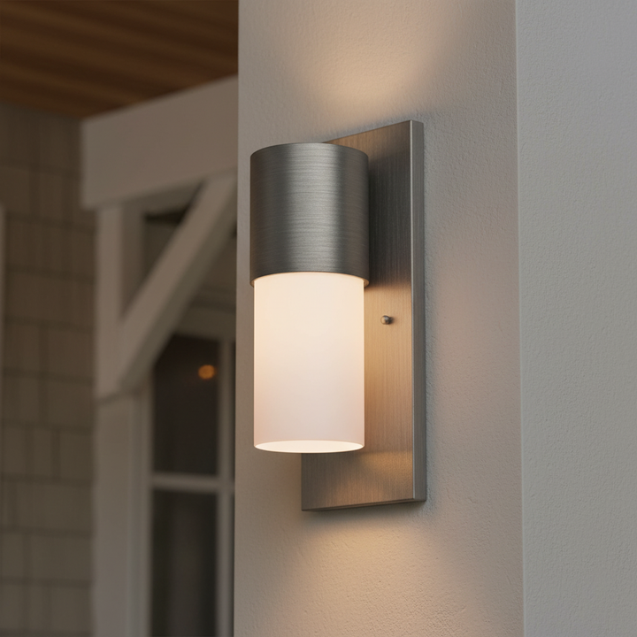 Contemporary Brushed Silver & White Wall Light – Sleek Modern Elegance & Premium Finish | Interior Sconce | Trufairs