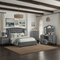 Sophia Queen 5 Pc Vanity Upholstery Bedroom Set Made With Wood in Gray