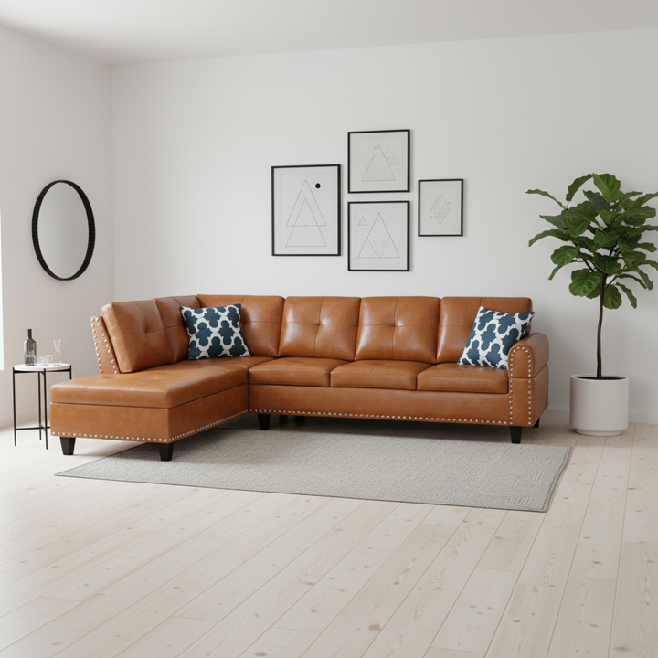 2 - Piece Irine Faux Leather Sectional Sofa