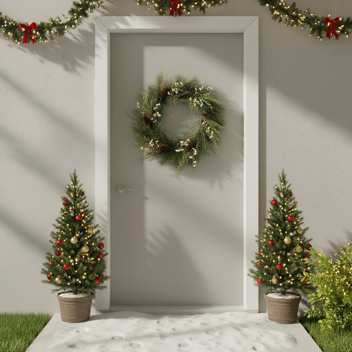 Pinecone Berry Woodland Wreath – Rustic Holiday Accent | Indoor Christmas Decor | Trufairs