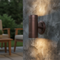 Dual Beam Bronze Cylinder Outdoor Wall Light – Contemporary Up-and-Down Lighting | Modern Entry Sconce | Trufairs