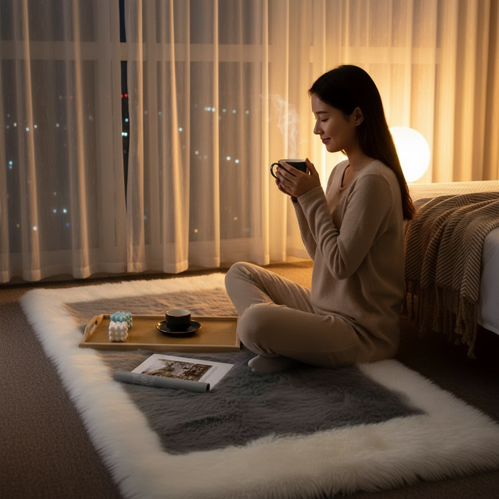 Soft & Fluffy Sheepskin Rug – Non-Slip, Machine Washable Faux Fur Carpet for Bedroom & Living Room | Trufairs