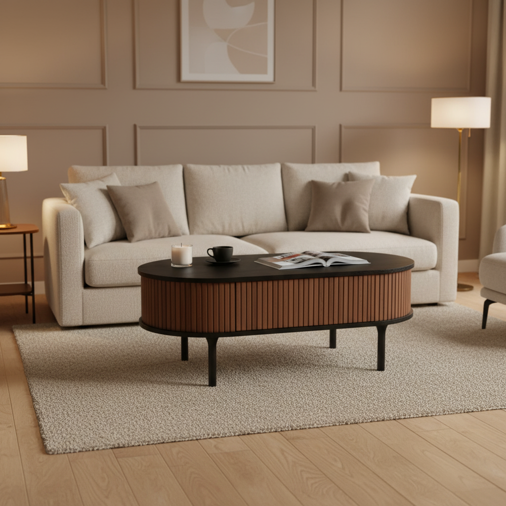 Koriana Black Walnut Coffee Table – Contemporary Elegance | Living Room Furniture | Trufairs