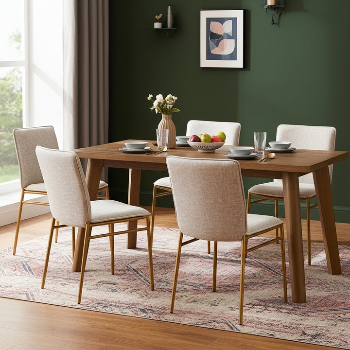 Nordvest Beige & Gold Dining Chair – Elegant Comfort & Style | Dining Chair | Trufairs