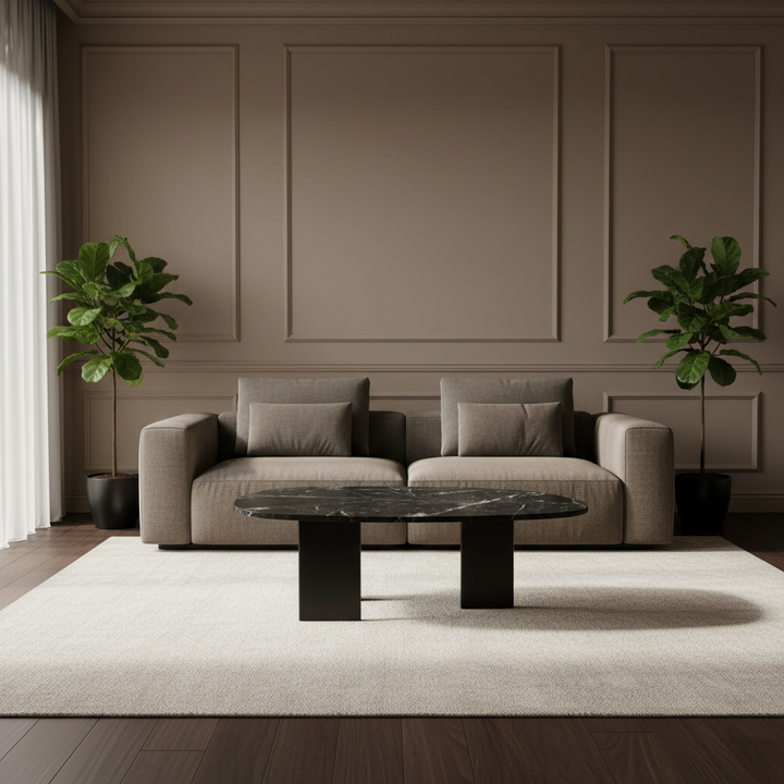 Sculptural Black Coffee Table – Modern Minimalist | Bold Living Room Centerpiece | Trufairs