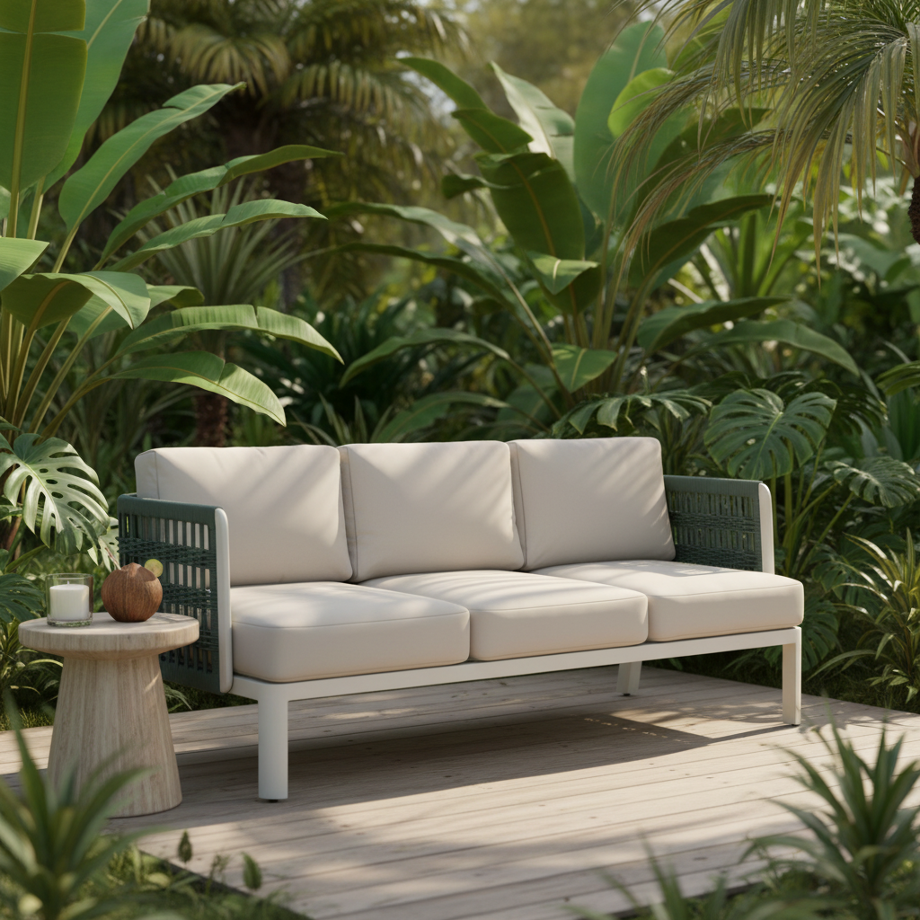 Luxury White Designer Sofa – Modern Comfort | Olefin Upholstery | Trufairs