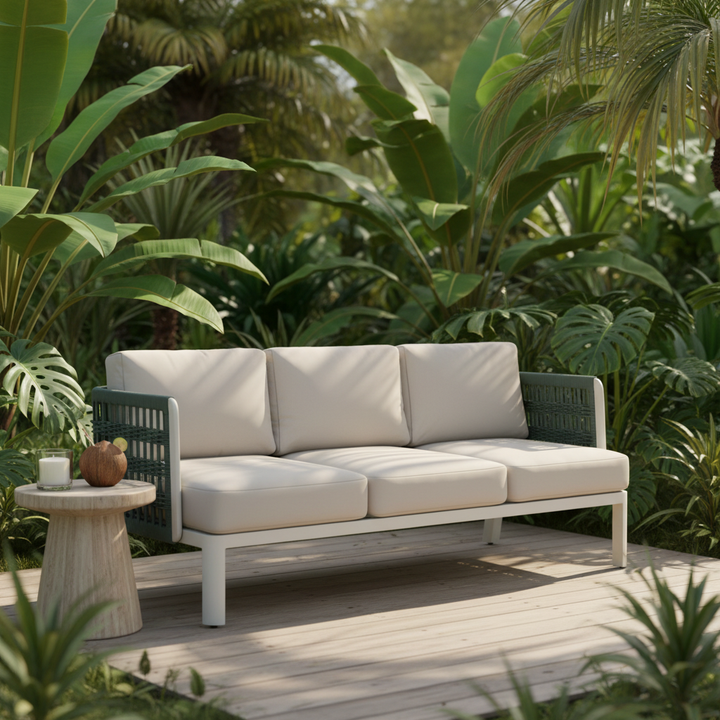 Luxury White Designer Sofa – Modern Comfort | Olefin Upholstery | Trufairs