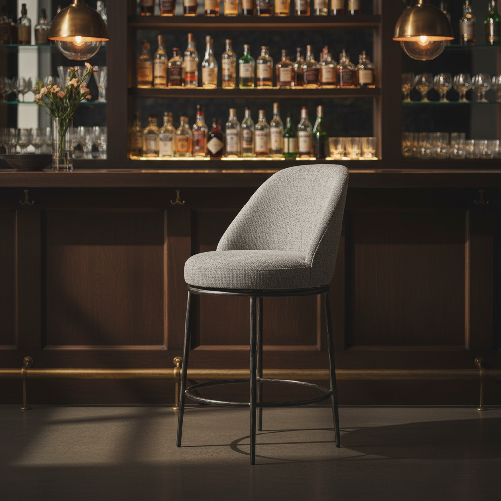 Nordhavn Gray Swivel Counter Stool – Modern Style & Comfort | Counter Stool | Trufairs