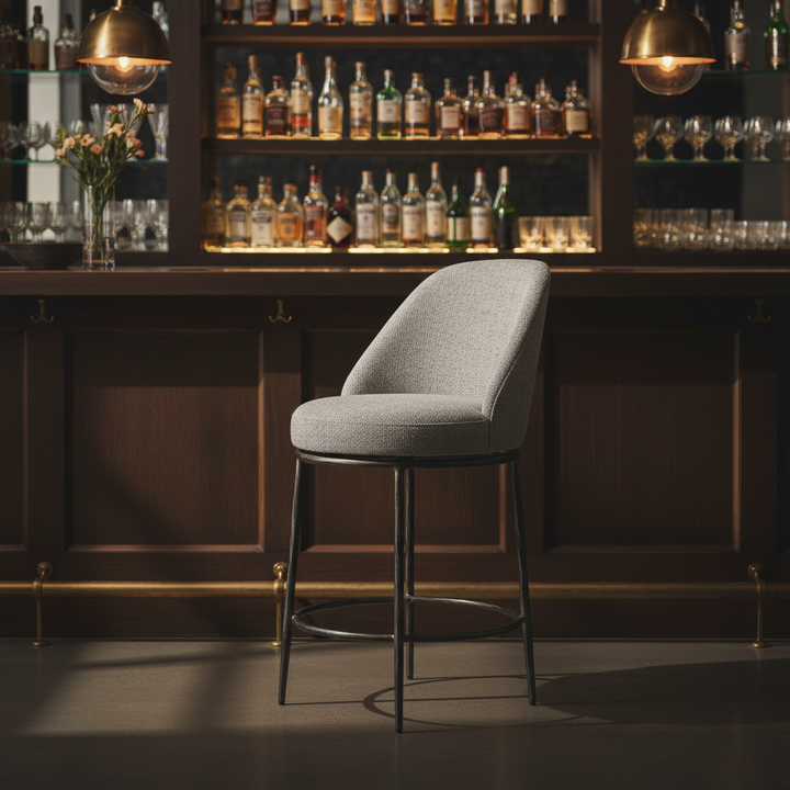 Nordhavn Gray Swivel Counter Stool – Modern Style & Comfort | Counter Stool | Trufairs