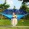 Ultra-Light Portable Nylon Swing Hanging Bed - Premium Parachute Fabric Outdoor Hiking Camping Hammock with Carabiners & Tree Straps
