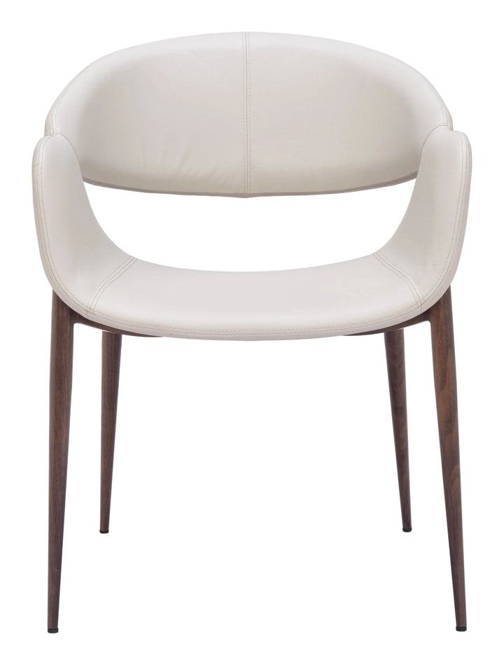 Limay Dining Chair Beige & Walnut