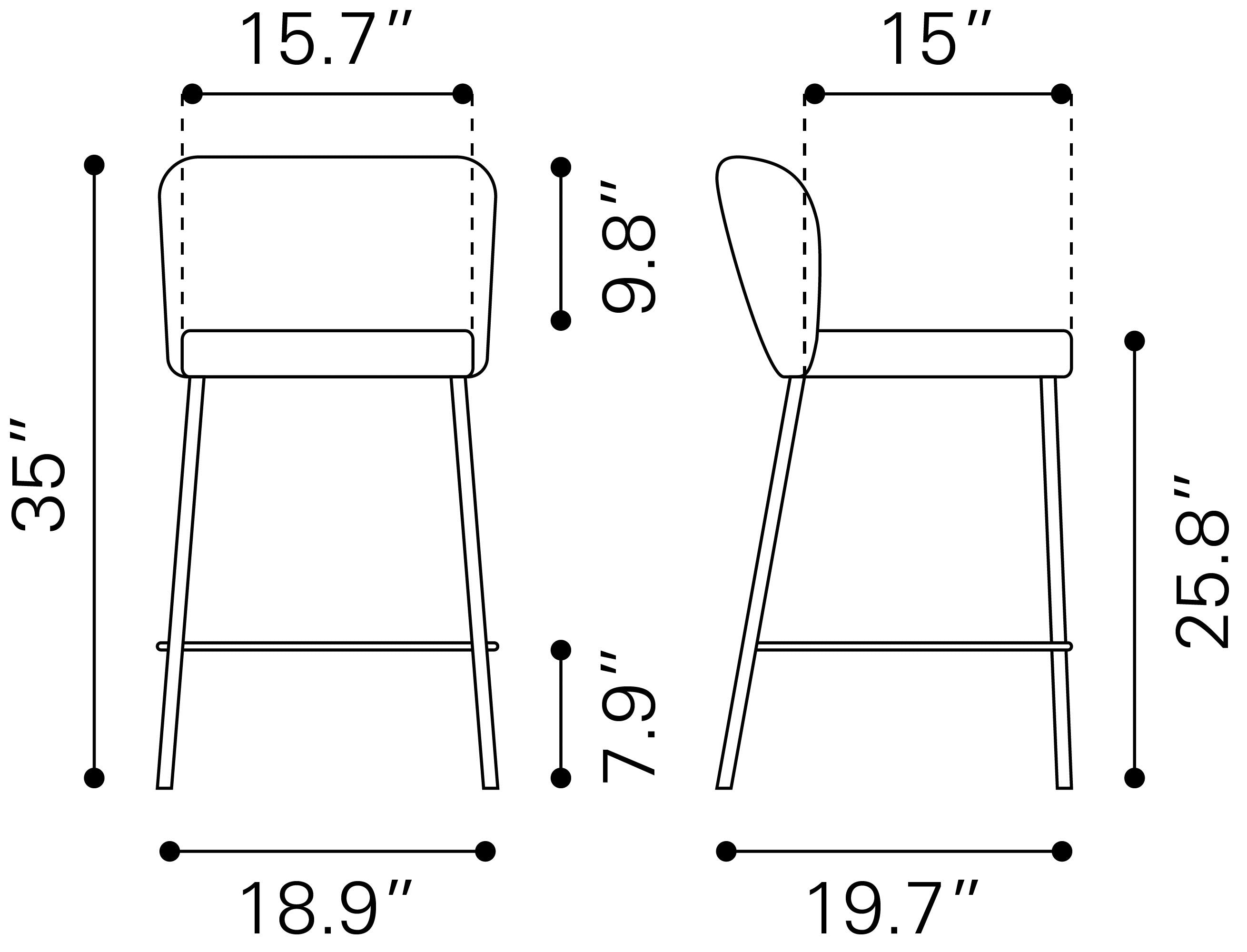 Linz Counter Stool Cream