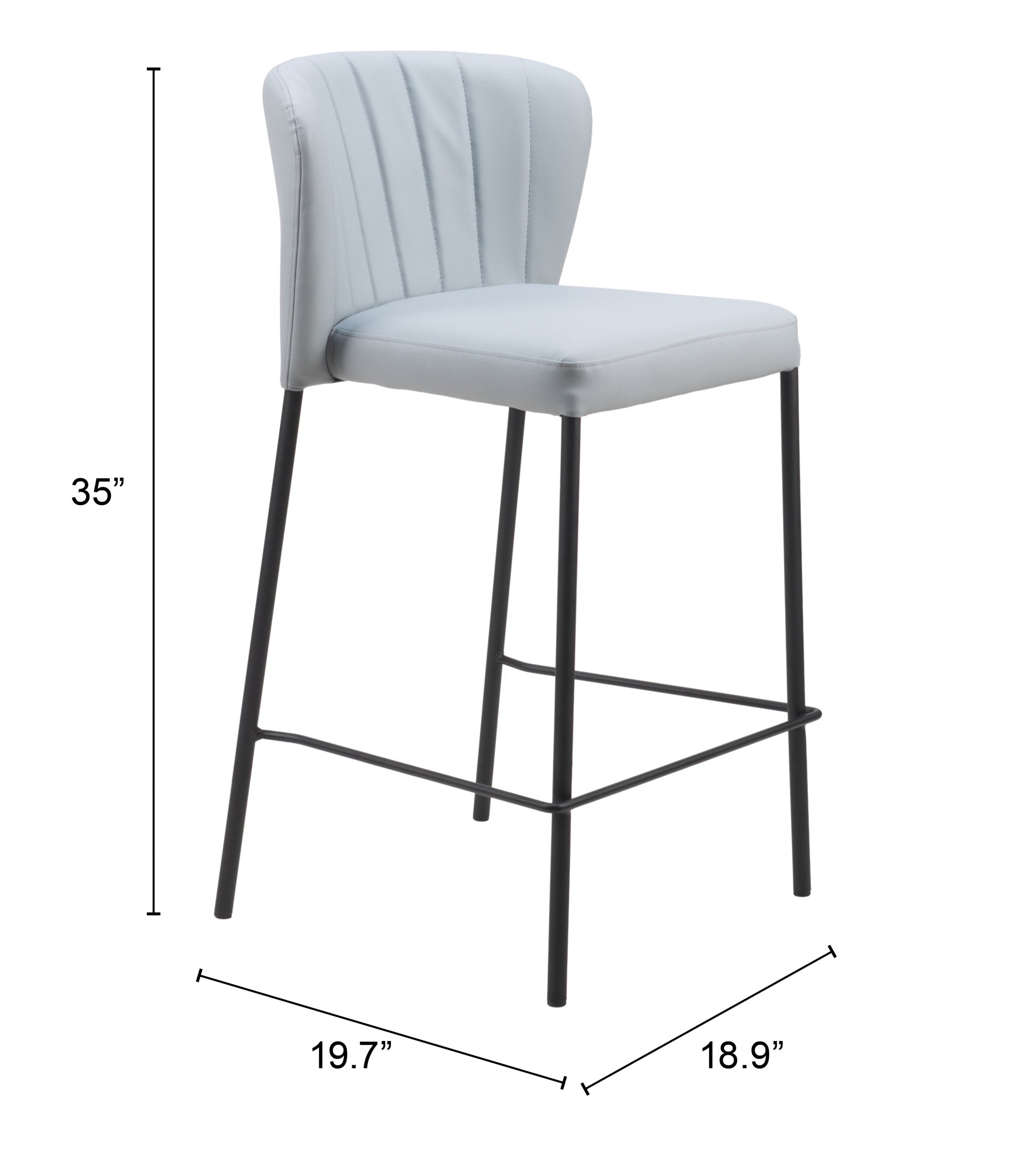 Linz Counter Stool Gray