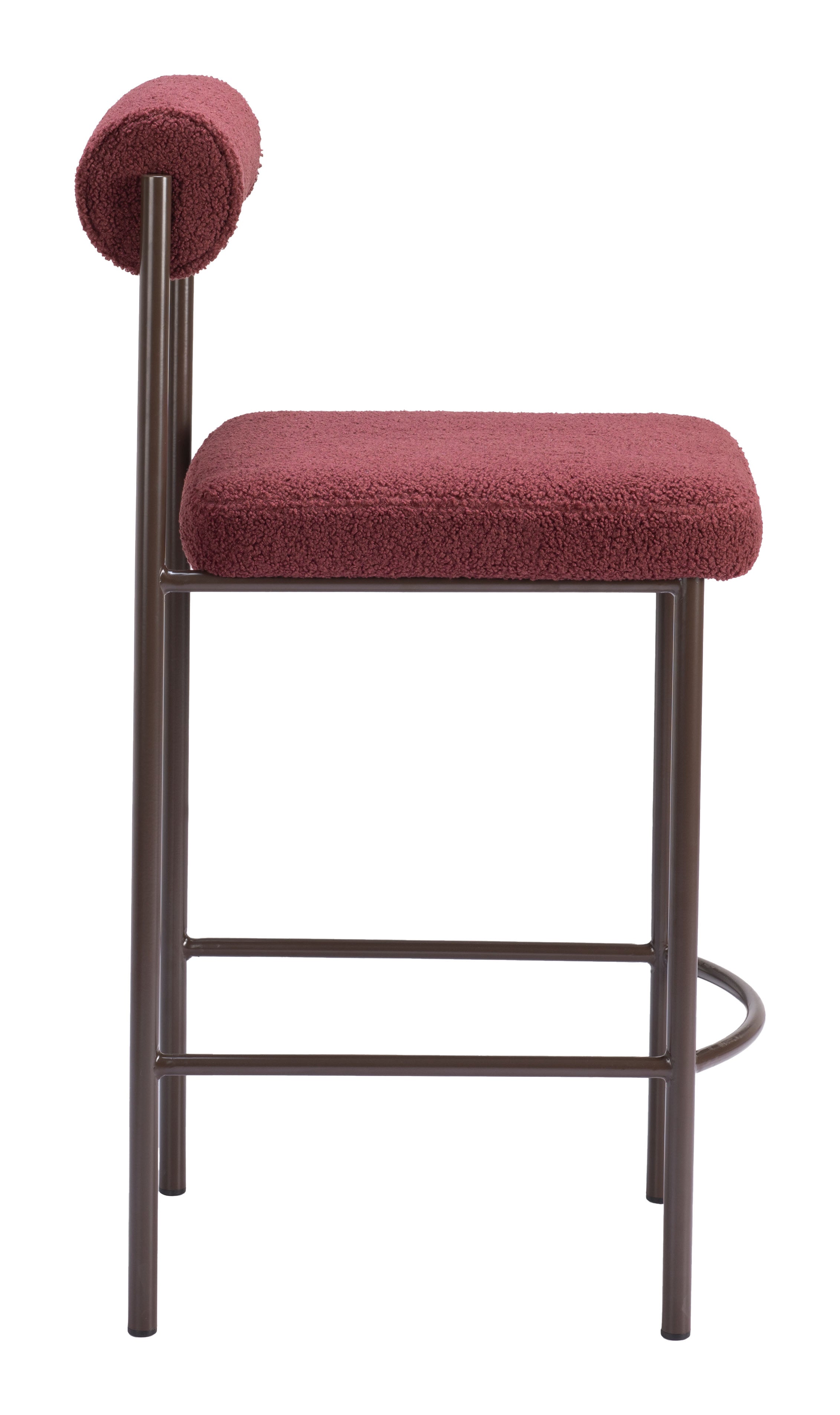 Livorno Counter Stool Red & Bronze