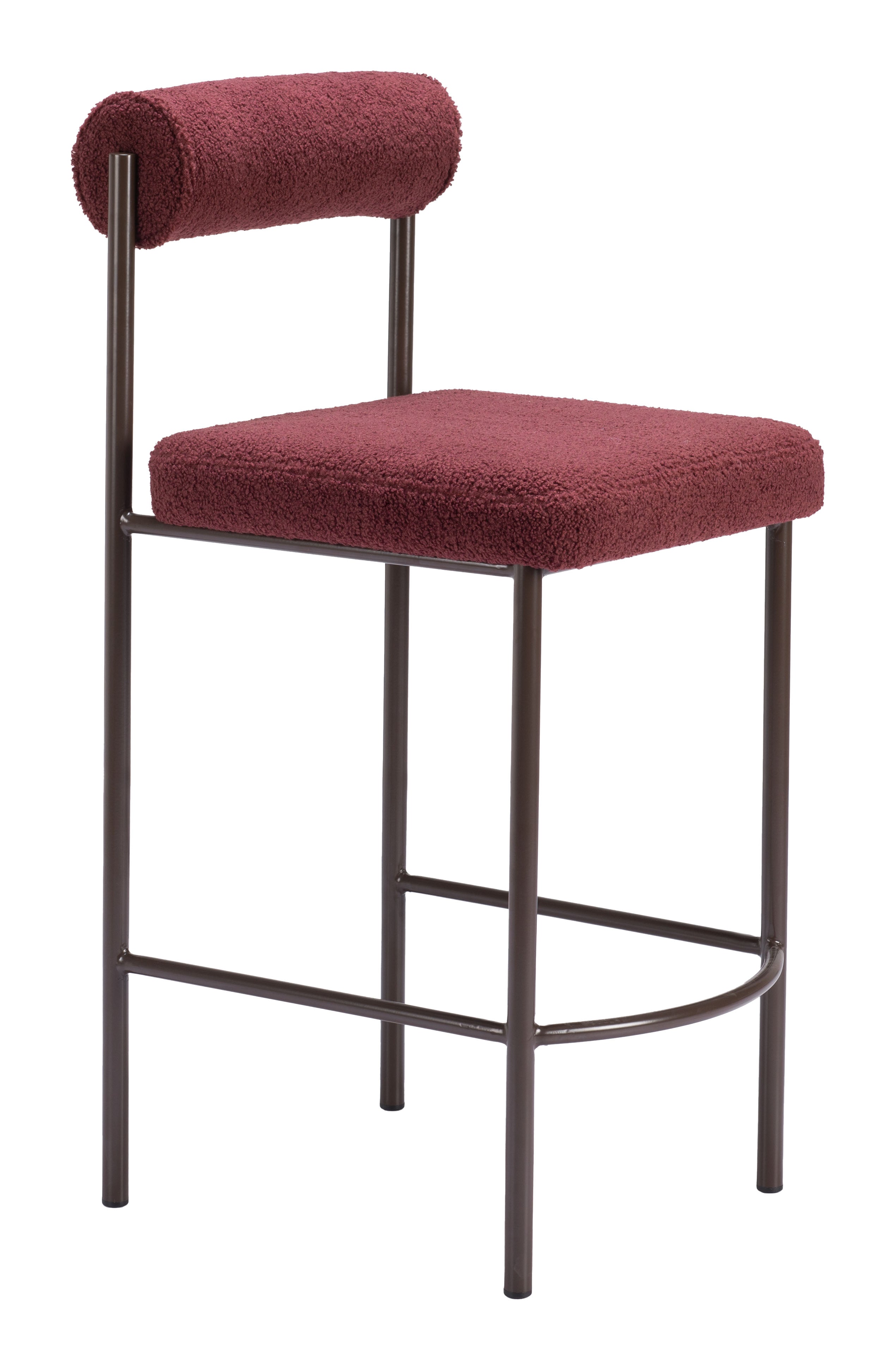 Livorno Counter Stool Red & Bronze