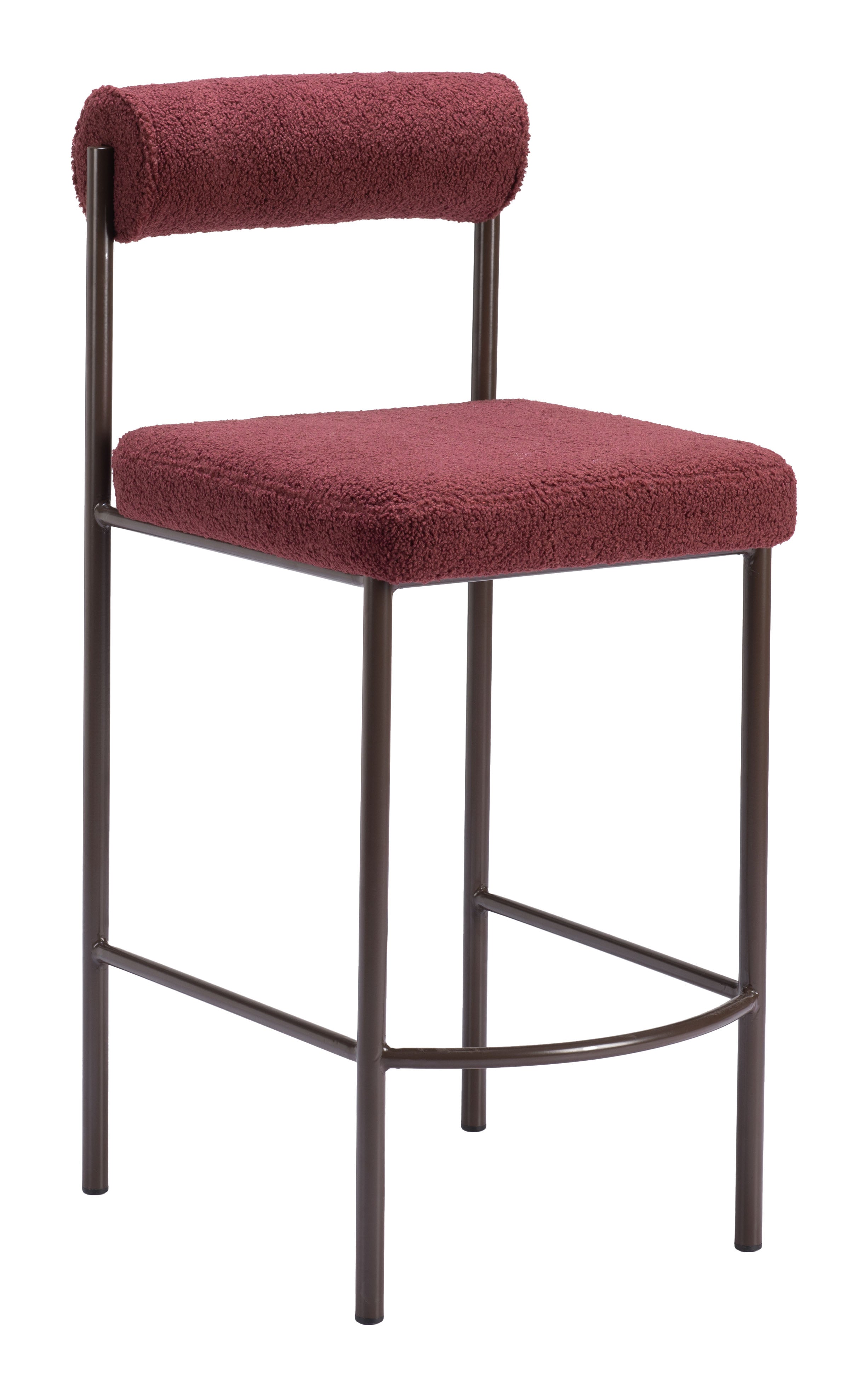 Livorno Counter Stool Red & Bronze