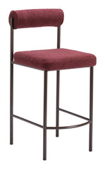 Livorno Counter Stool Red & Bronze