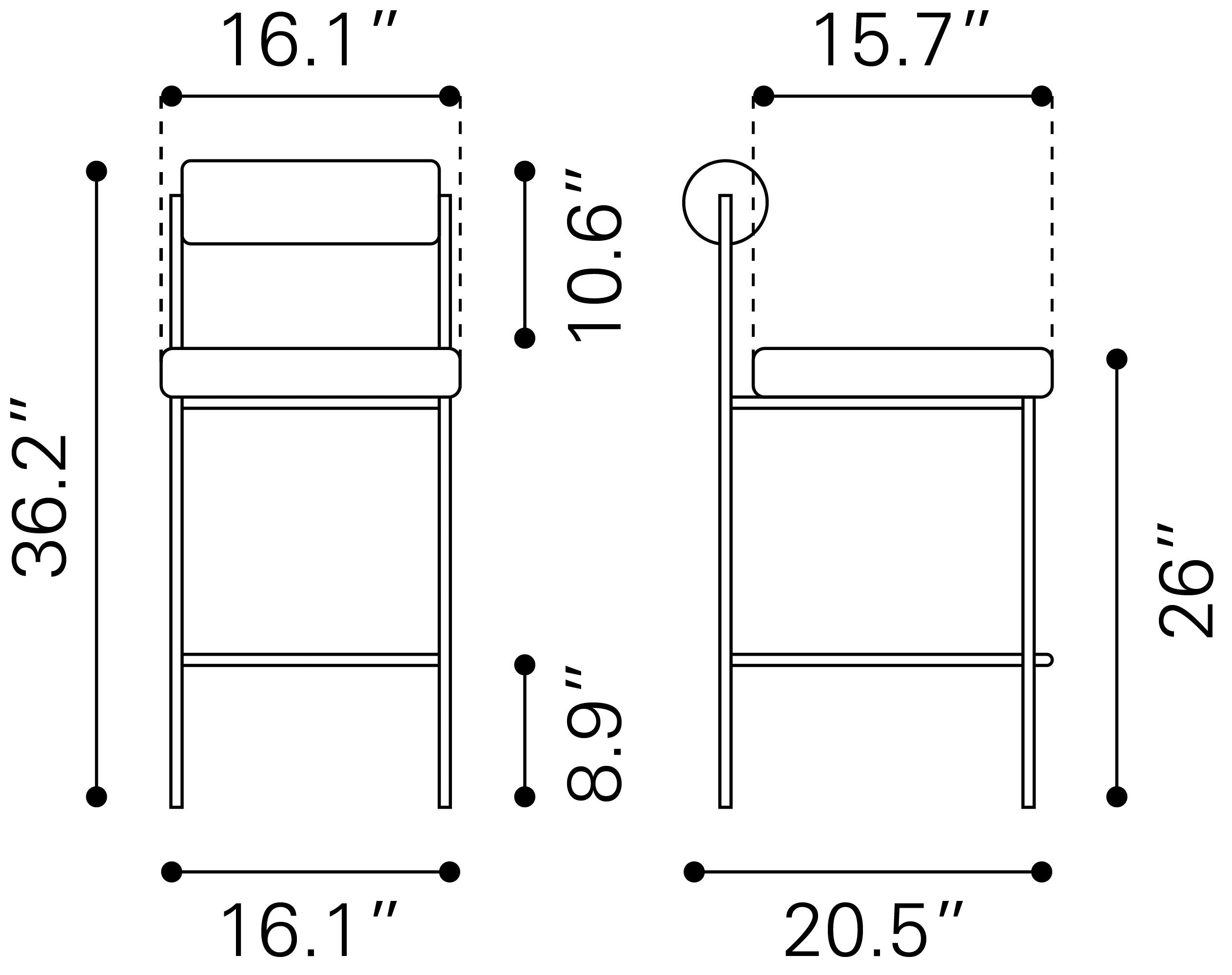 Livorno Counter Stool lvory