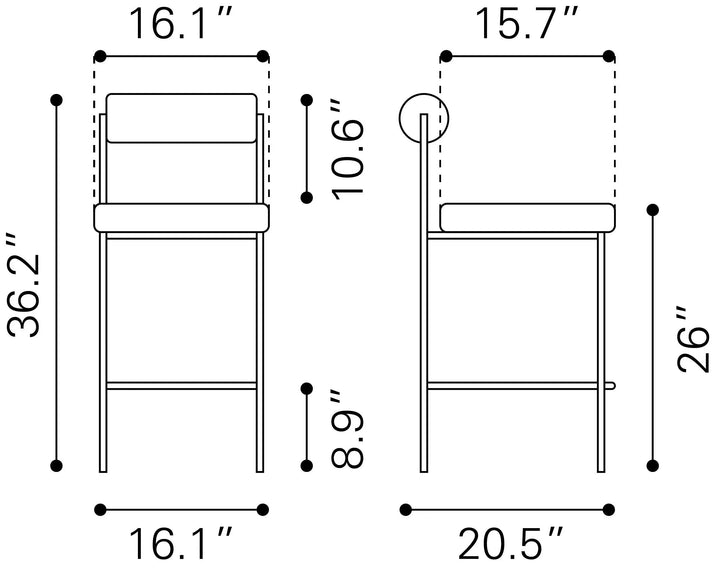 Livorno Counter Stool lvory