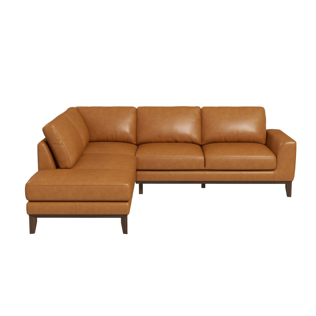 London Leather Sectional Sofa Left Facing