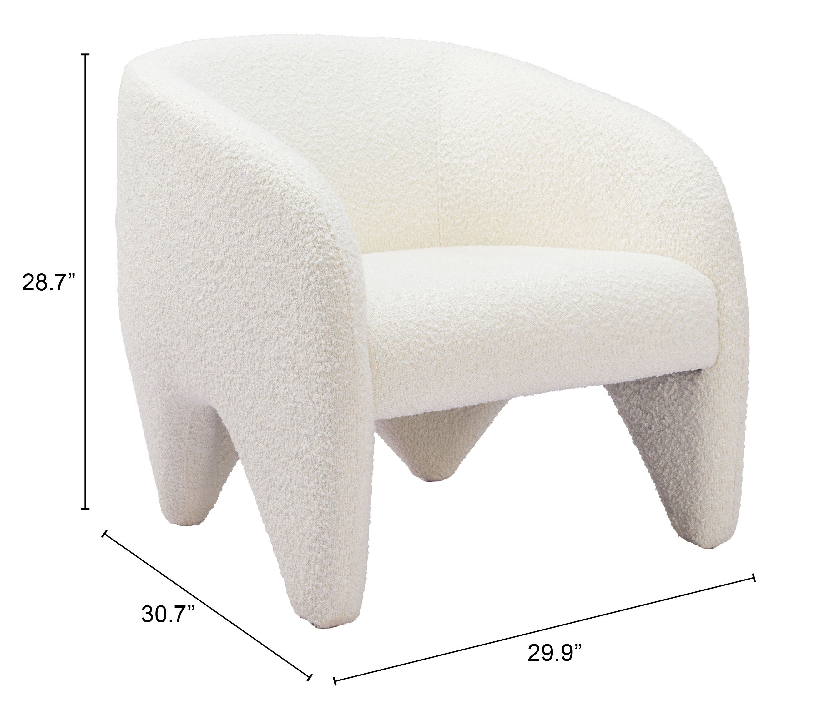 Lopta Accent Chair White