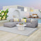 Modern Outdoor Ottoman – Plush Gray Versatility | Patio Accent Seating | Trufairs