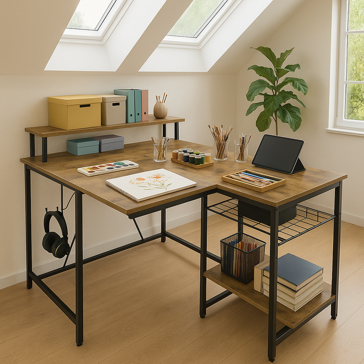 LumoEdge Reversible L-Shaped Desk