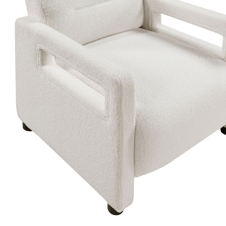 Luxury Beige Boucle Accent Chair
